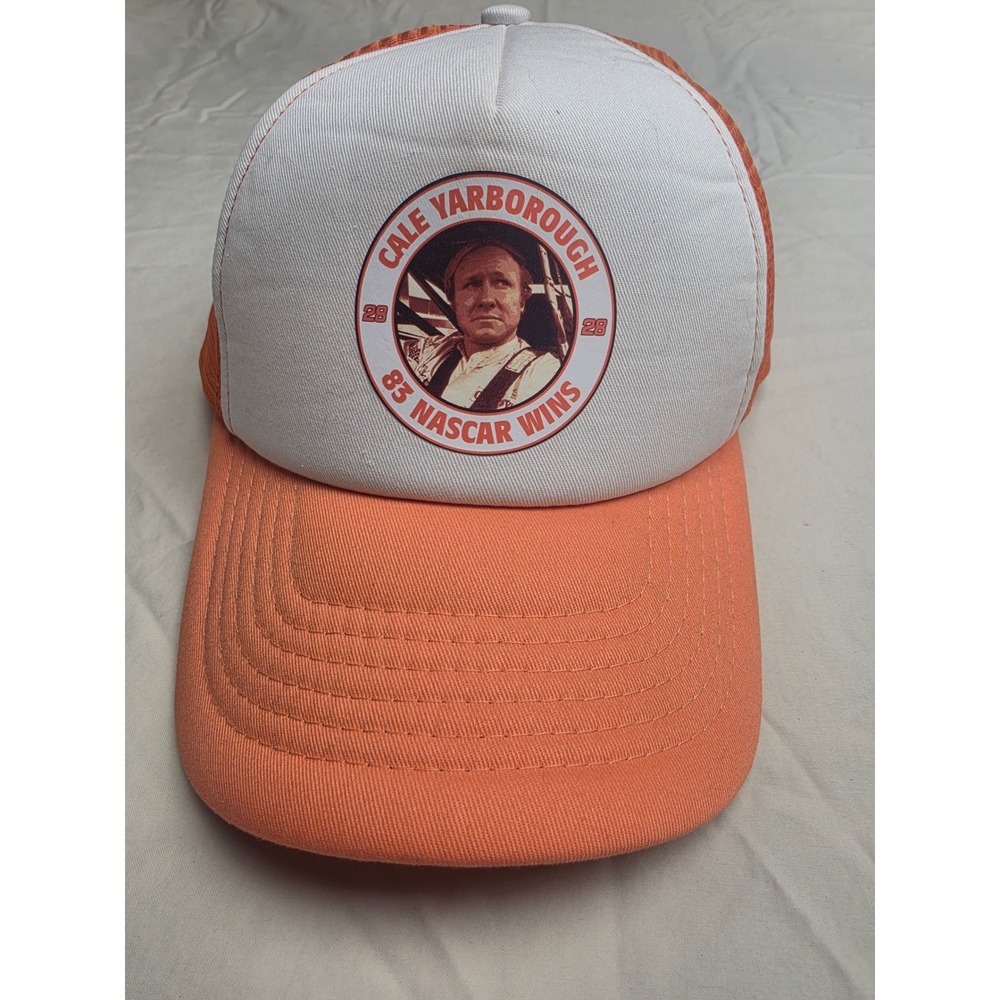 Headwear Professionals Cale Yarborough NASCAR Hat Mens OSFA Orange Mesh Cap